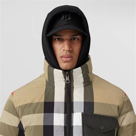 burberry jacket men's reversible|reversible check nylon puffer jacket.